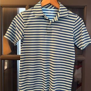Southern Tide Boys’  Blue Striped Polo Shirt